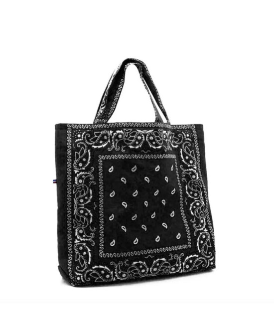 Sac cabas bandana noir