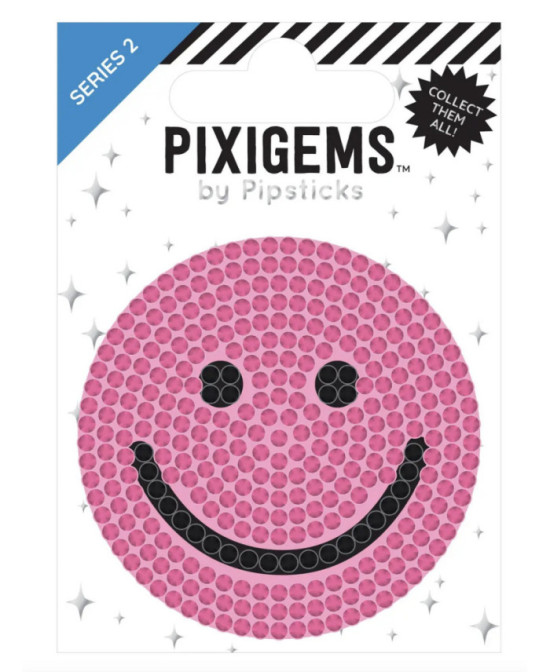 Sticker Smiley rose Pixigems
