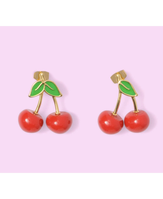 Boucles d’oreille Coucou Suzette Cerises