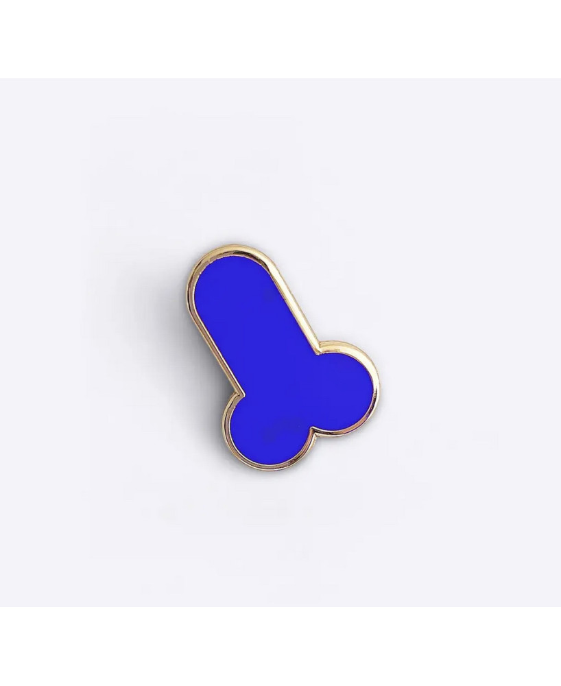 Pins Dick bleu vif