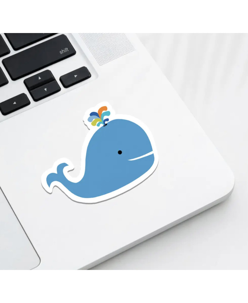 Sticker Baleine bleue
