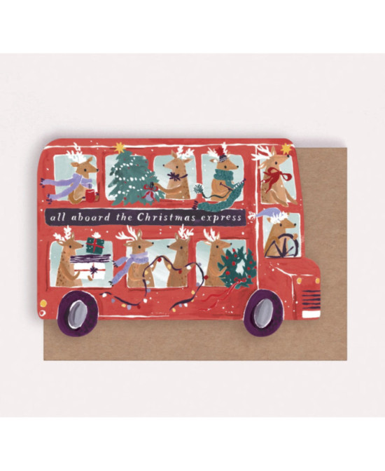 Carte Bus de Noël