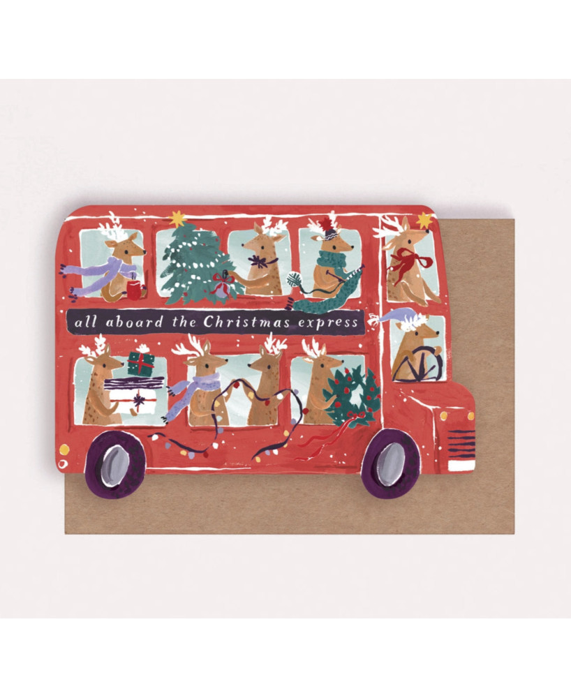 Carte Bus de Noël