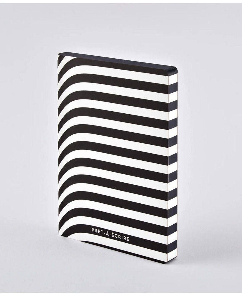 Grand carnet lignes noir et blanc