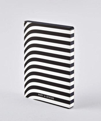 Grand carnet lignes noir et blanc