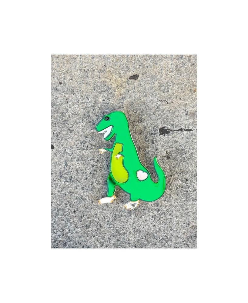Broche T-Rex coeur