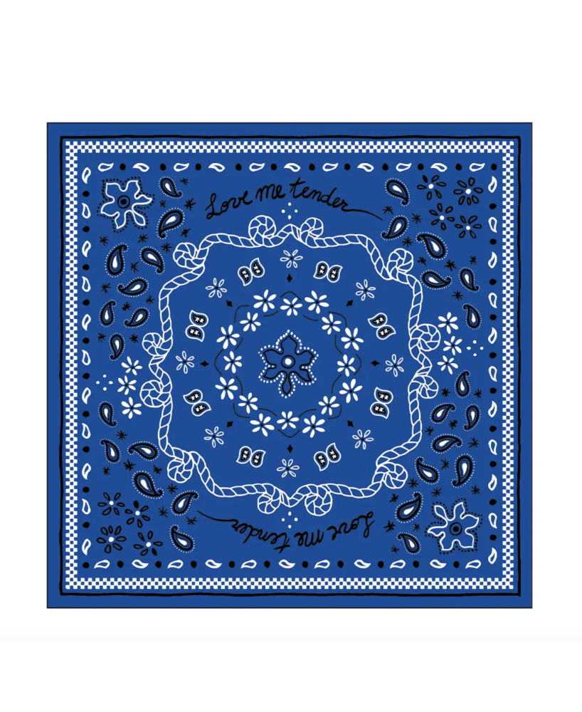 Serviettes Bandana bleu foncé