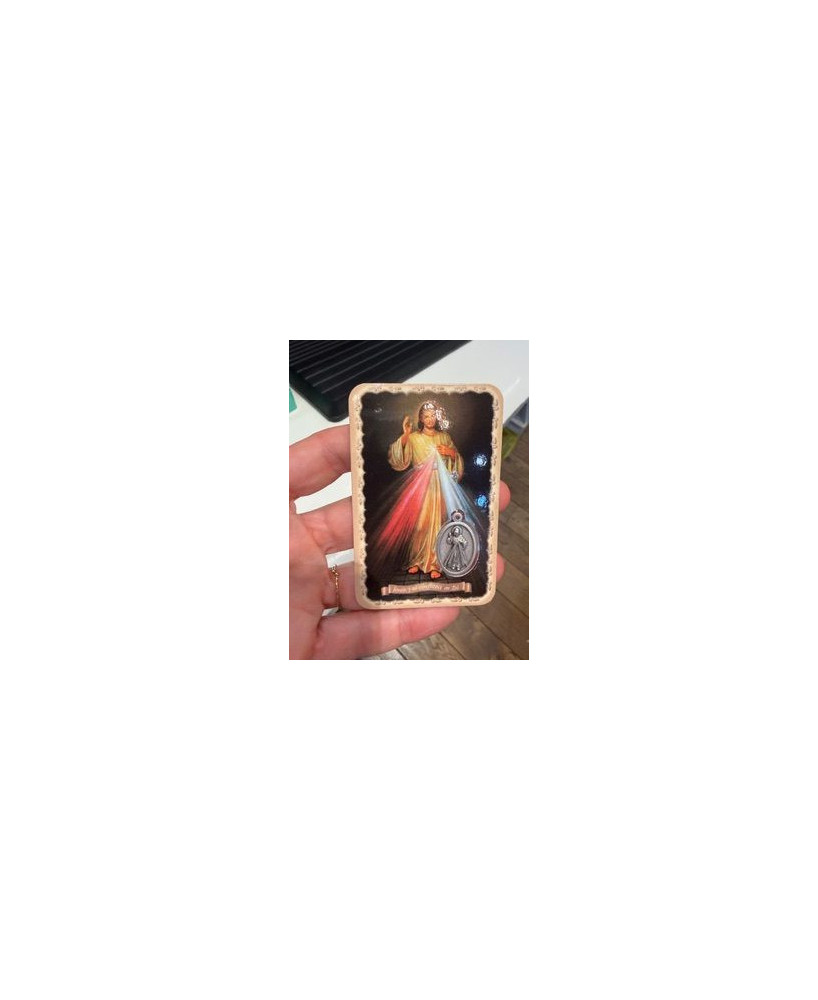 Carte médaille Jesus