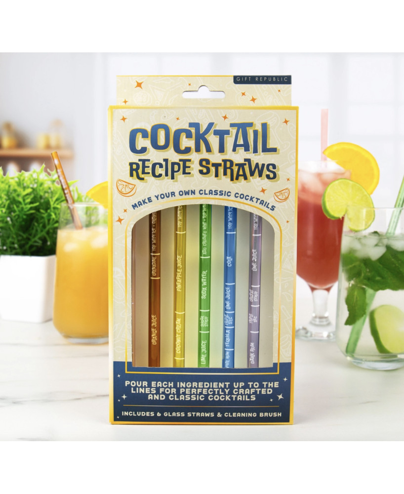 Set 5 pailles cocktails