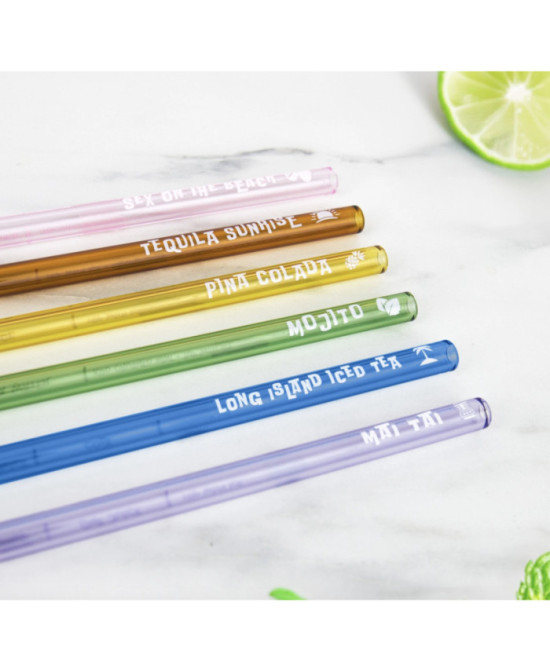 Set 5 pailles cocktails