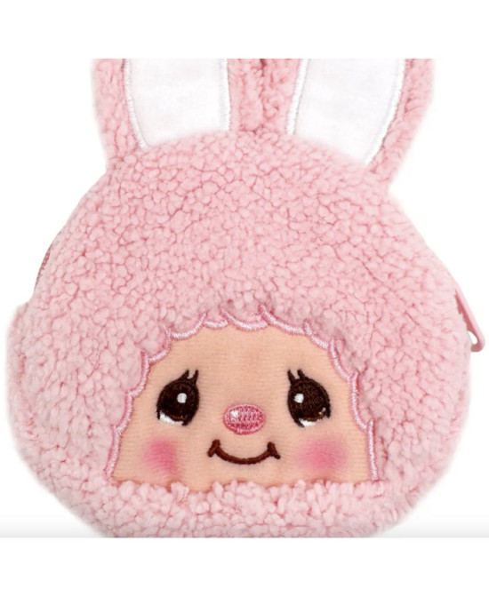 Porte-monnaie zip Monchhichi fille lapin