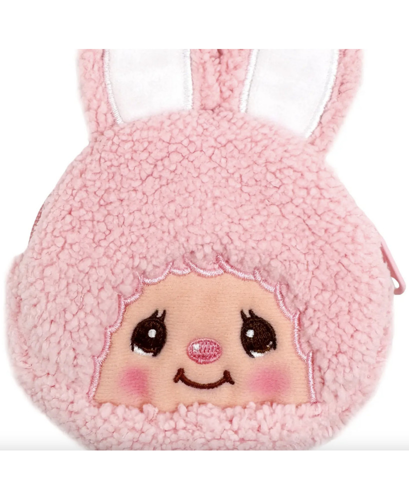 Porte-monnaie zip Monchhichi fille lapin