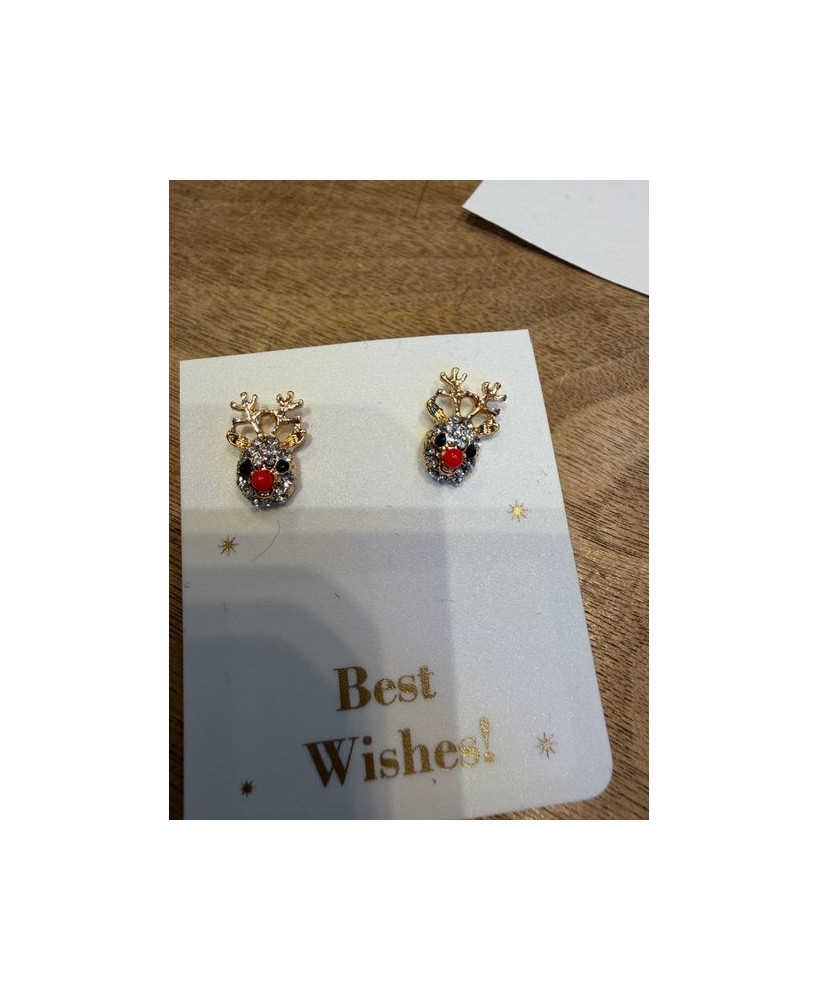 Boucles d’oreille Mini rennes de Noel