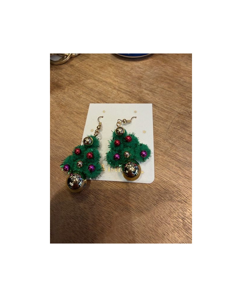 Boucles d’oreille Sapins de Noël