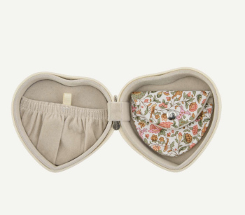 Boîte à bijoux coeur en Liberty Iman Pink