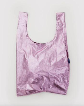 Petit sac réutilisable métal rose