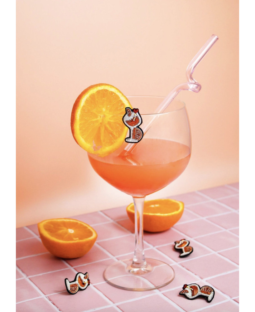 Broche brodée Spritz