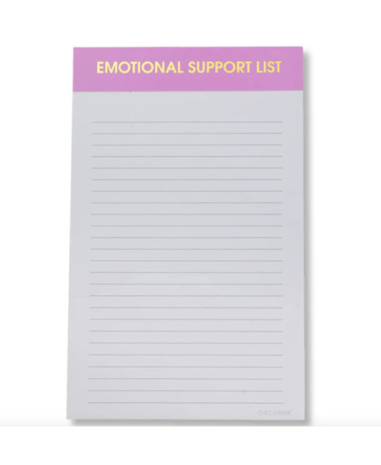 Bloc-notes Emotional support list