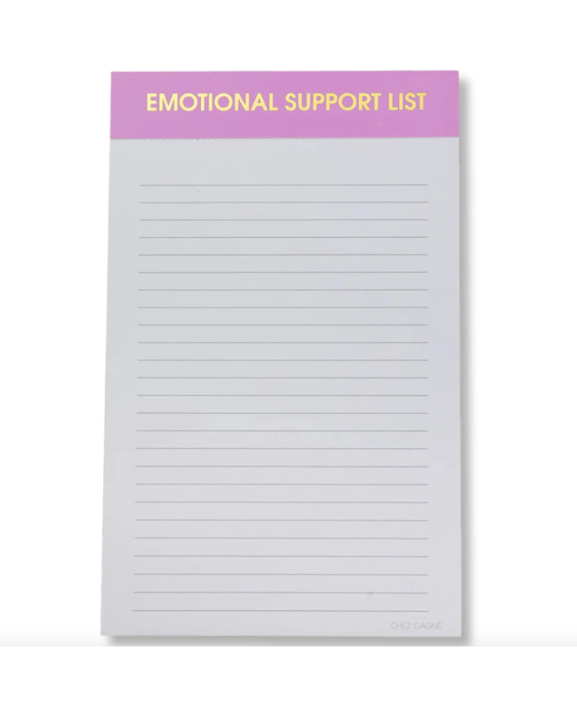Bloc-notes Emotional support list