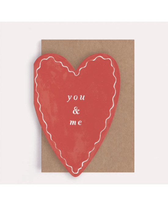 Carte You and me coeur