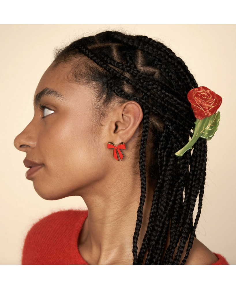 Pince à cheveux Coucou Suzette Rose rouge