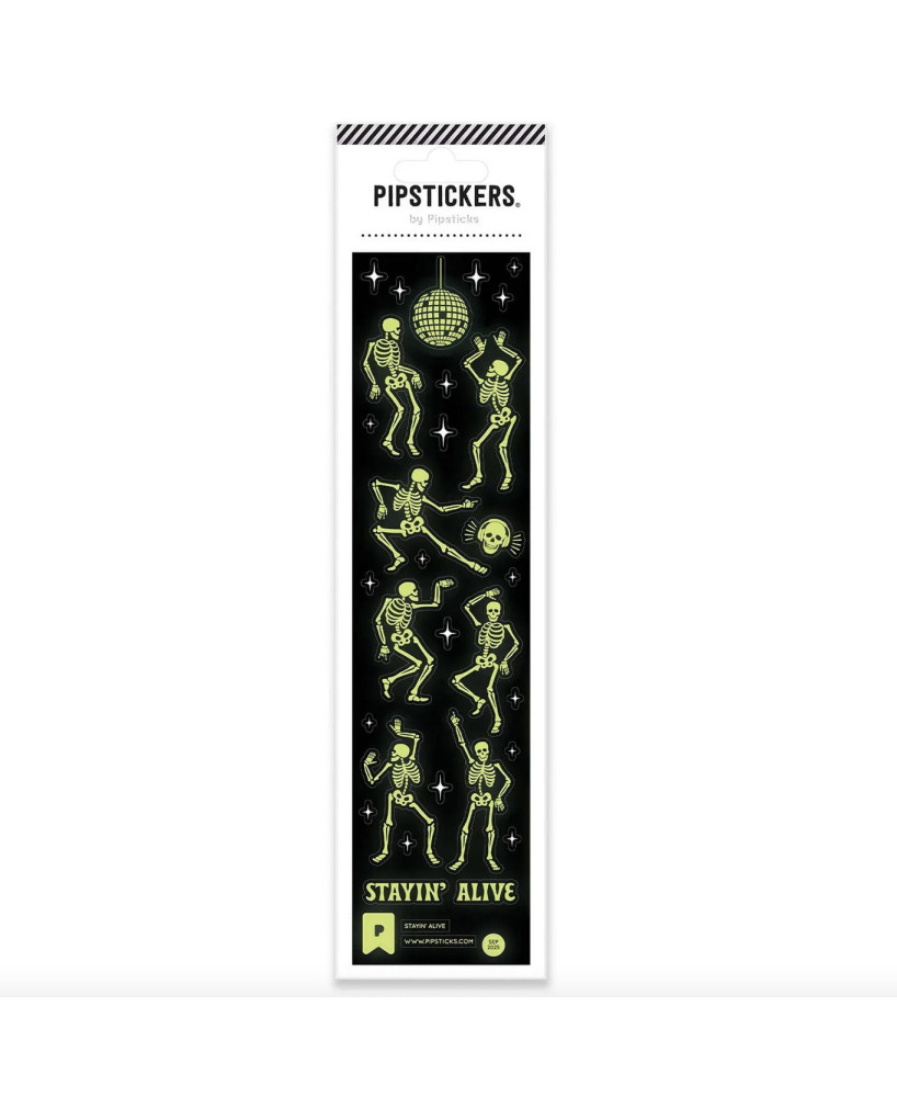 Planche de stickers Squelettes phosphorescents