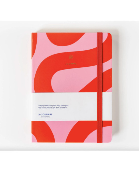 Carnet motifs roses et rouges