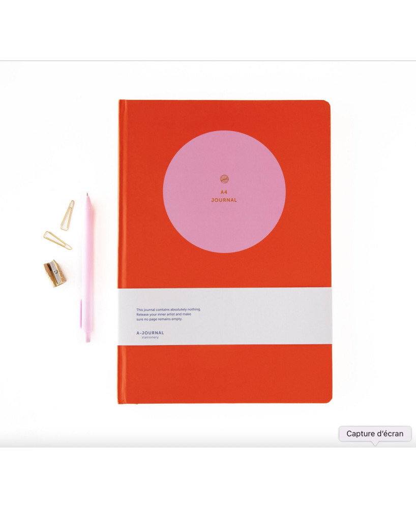 Carnet A4 rond rose