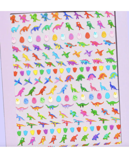 Stickers d'ongles Dinosaures