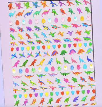 Stickers d'ongles Dinosaures
