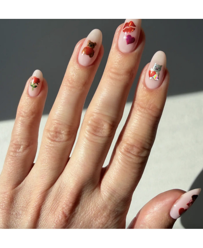Stickers d'ongles Coeurs