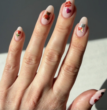 Stickers d'ongles Coeurs