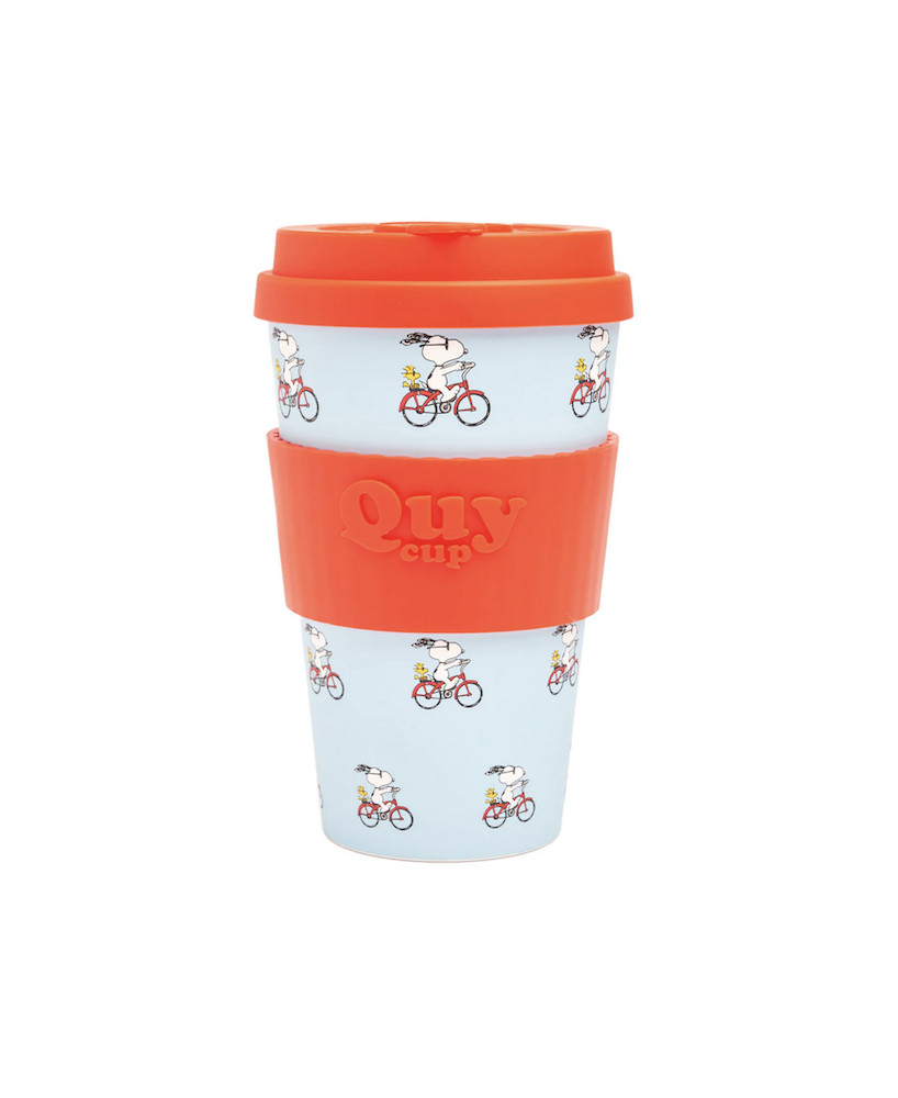Travel mug Snoopy vélo