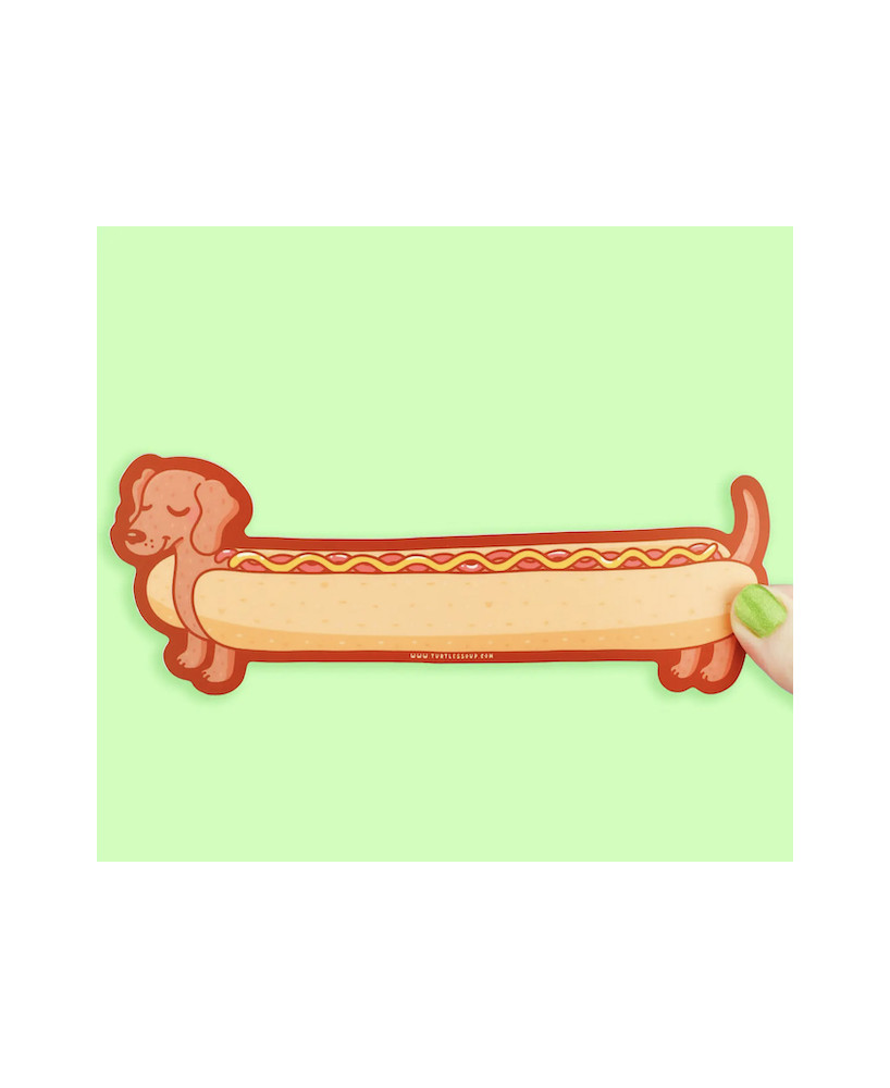 Sticker XL Teckel hotdog
