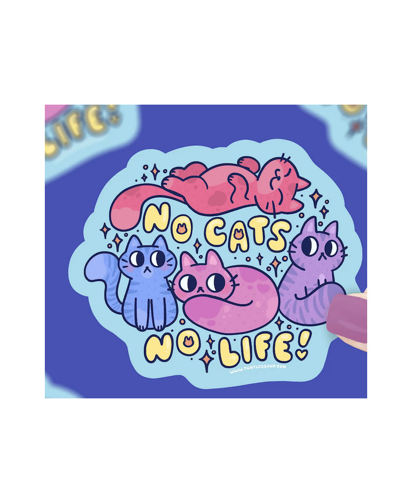 Sticker No cats no life