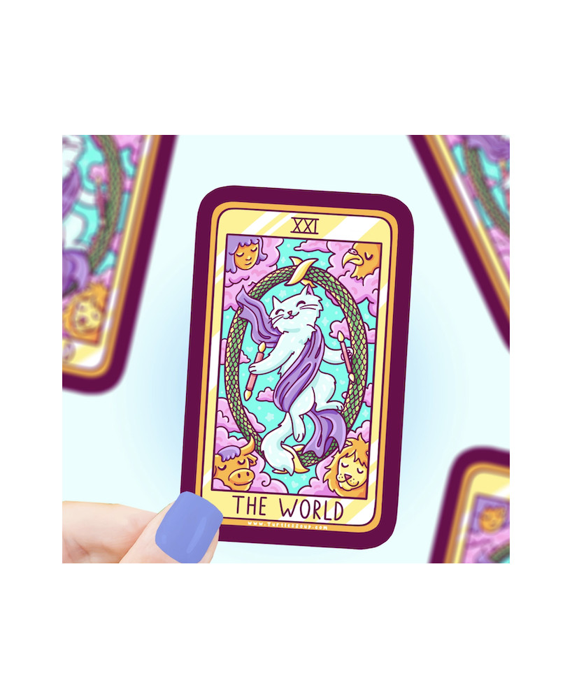 Sticker The world cat