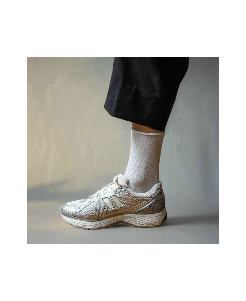 Chaussettes Klue glitter lurex white
