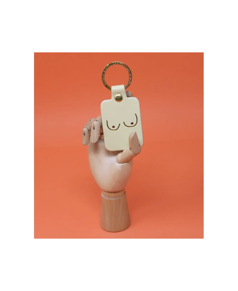 Porte-clés Seins crème