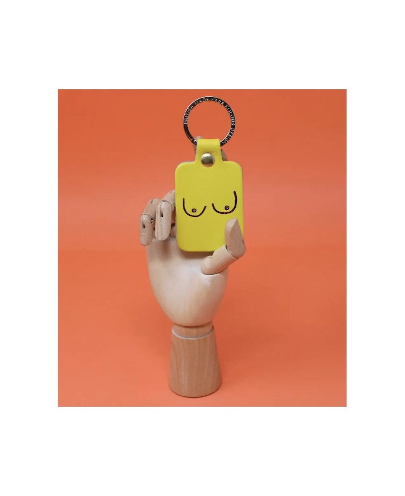 Porte-clés Seins jaune