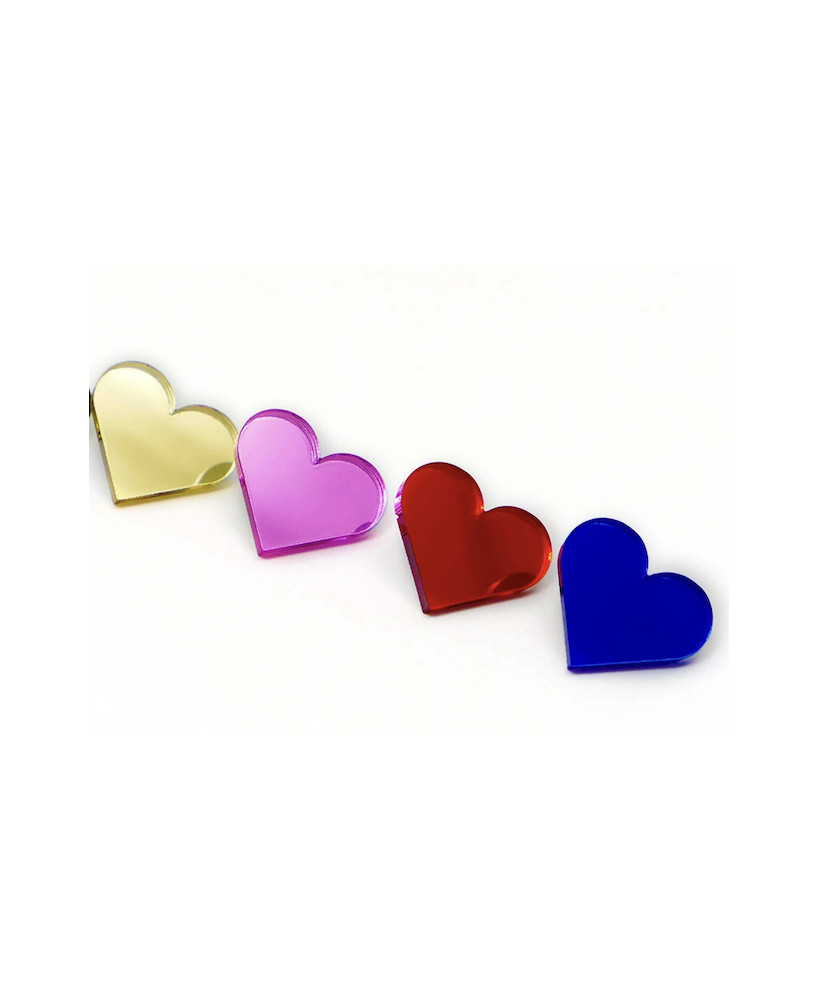 Pins Coeur miroir rose