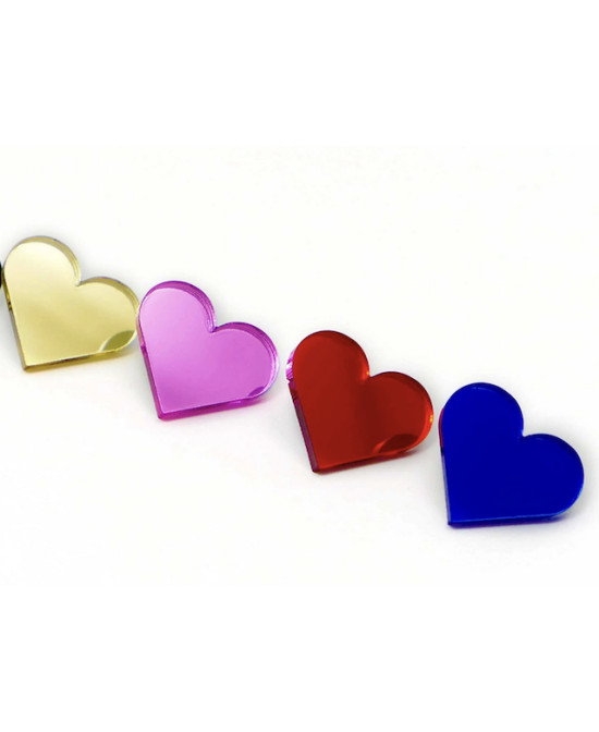 Pins Coeur miroir or