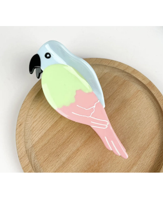 Pince à cheveux Perroquet pastel