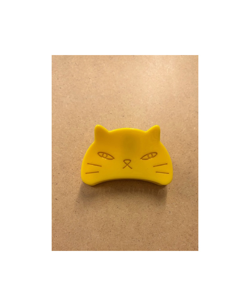 Pince à cheveux Chat jaune