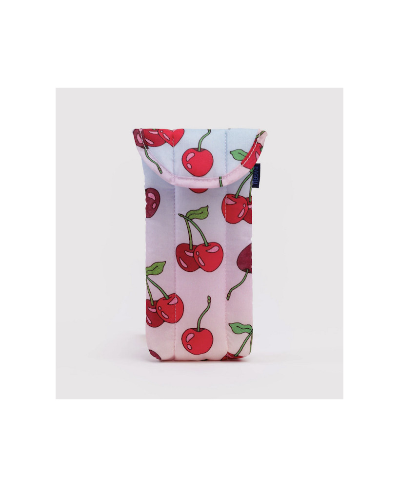 Etui de lunettes matelassé Cerises