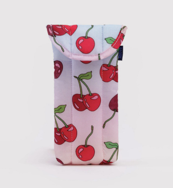 Etui de lunettes matelassé Cerises