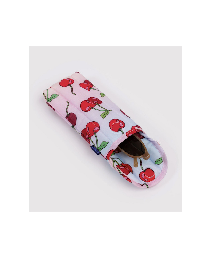 Etui de lunettes matelassé Cerises