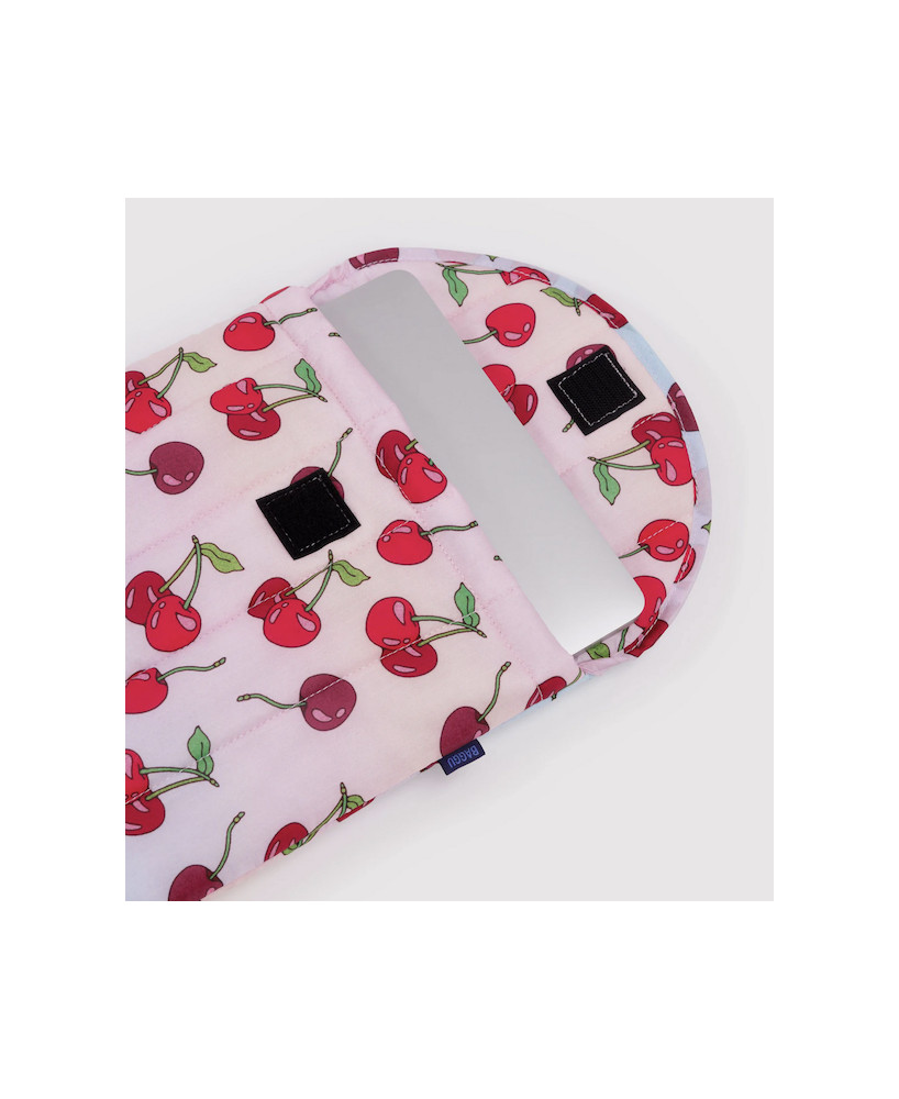 Housse d'ordinateur matelassée 13" Cerises