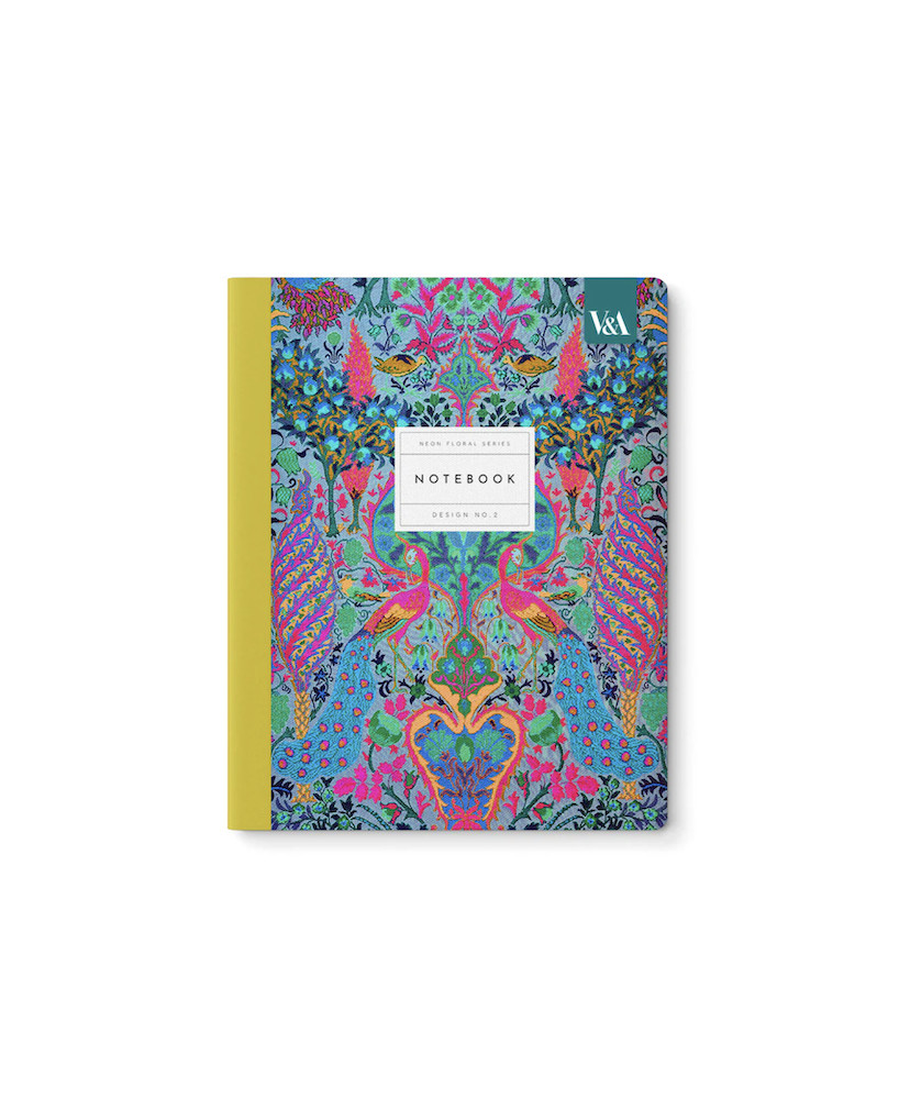 Carnet Paons roses et bleus V&A