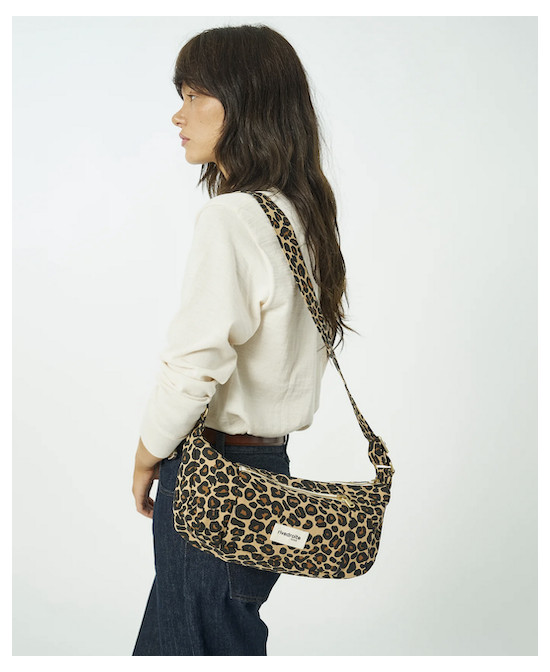 Sac Rive Droite Charlot XS Léopard Beige