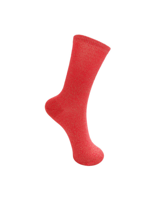 Chaussettes lurex rouge